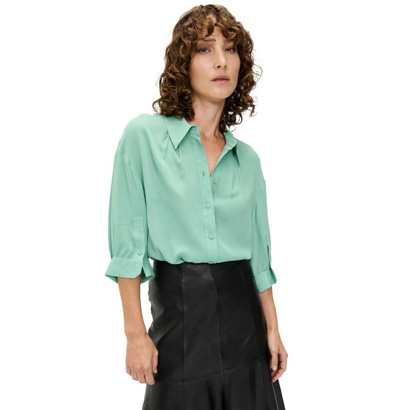 Veronika Maine Georgette Tuck Sleeve Shirt image number 3